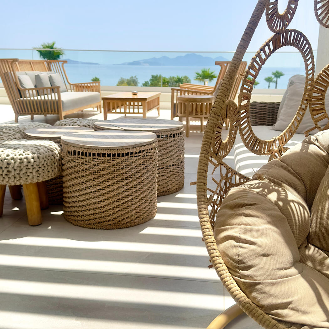 Outside view of luxury hotel bar